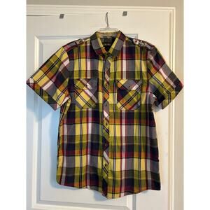 MCMXXXIII Men's Size Large Short Sleeve Button Up Casual Plaid Shirt